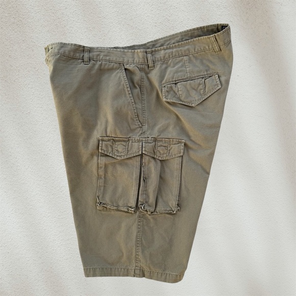 Route 66 Big & Tall Olive Green Sturdy Cotton Cargo Shorts ~ Men’s 42 - Picture 3 of 10